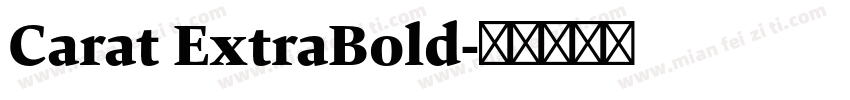 Carat ExtraBold字体转换